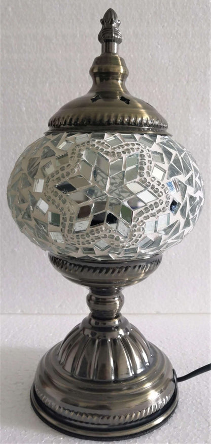 Turkish Mosaic Lamp White TL96 - MarshallsHealthShop