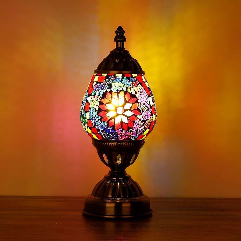 Turkish Mosaic Oval Lamp TL65 - 1st Stop Marshall's Health Shop, Gift Shop! - Heath and Natural Therapy New Brighton Christchurch - Naturopath