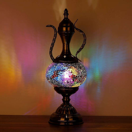 Turkish Mosaic Teapot Shaped Lamp TL56 - MarshallsHealthShop