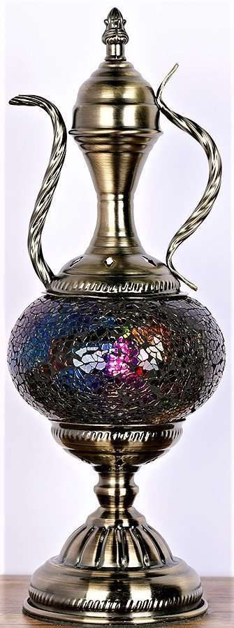 Turkish Mosaic Teapot Shaped Lamp TL56 - MarshallsHealthShop