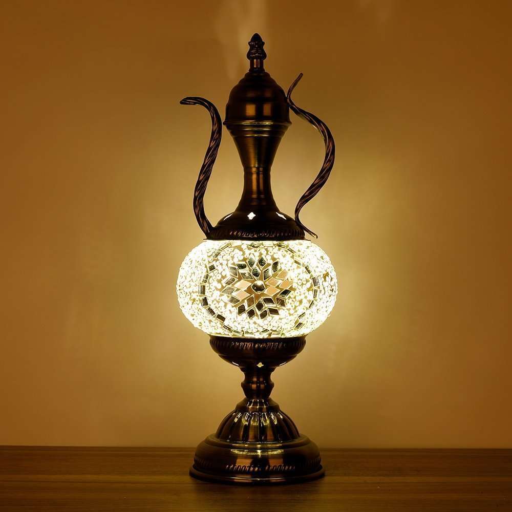 Turkish Mosaic Teapot Shaped Lamp TL57 - MarshallsHealthShop