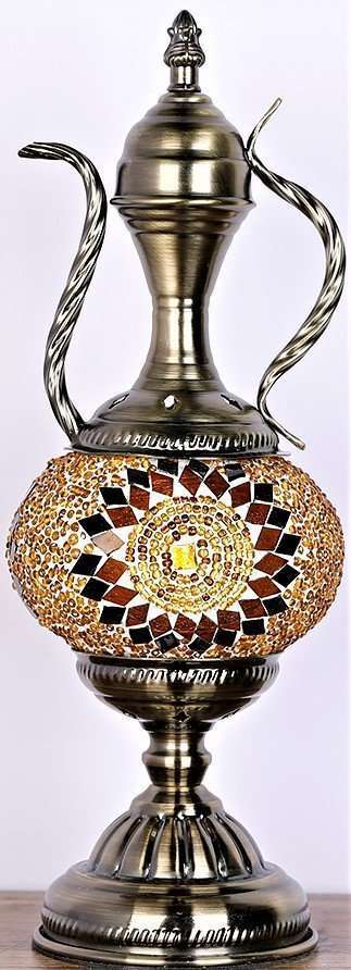 Turkish Mosaic Teapot Shaped Lamp TL58 - MarshallsHealthShop