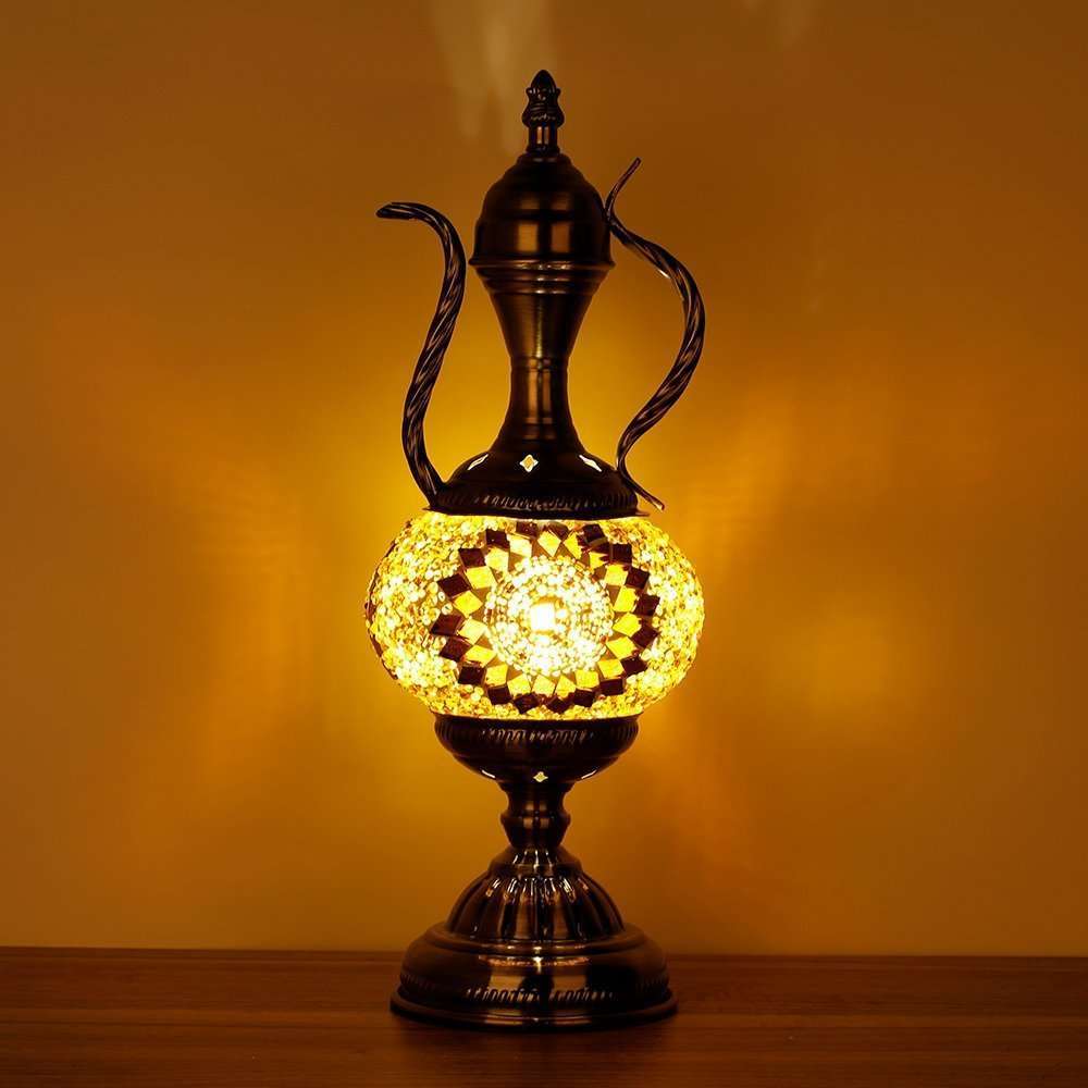 Turkish Mosaic Teapot Shaped Lamp TL58 - MarshallsHealthShop