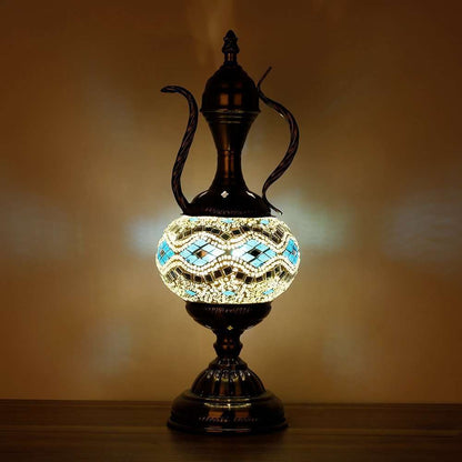 Turkish Mosaic Teapot Shaped Lamp TL59 - MarshallsHealthShop