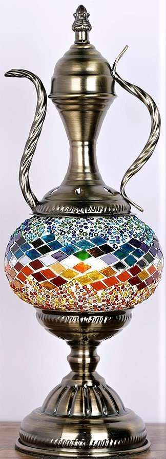 Turkish Mosaic Teapot Shaped Lamp TL60 - MarshallsHealthShop