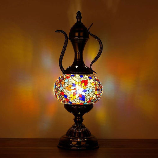 Turkish Mosaic Teapot Shaped Lamp TL61 - MarshallsHealthShop