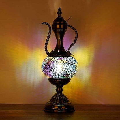 Turkish Mosaic Teapot Shaped Lamp TL62 - MarshallsHealthShop