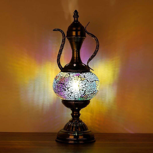 Turkish Mosaic Teapot Shaped Lamp TL62 - MarshallsHealthShop
