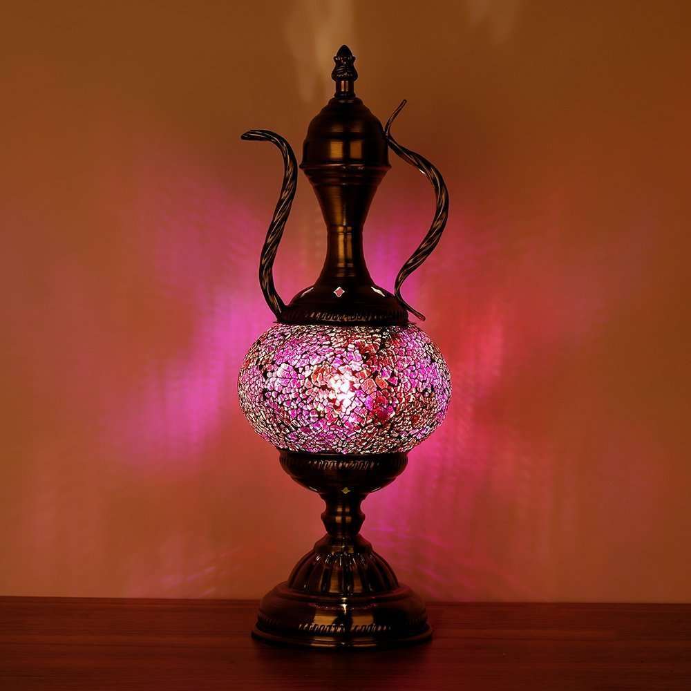 Turkish Mosaic Teapot Shaped Lamp TL63 - MarshallsHealthShop