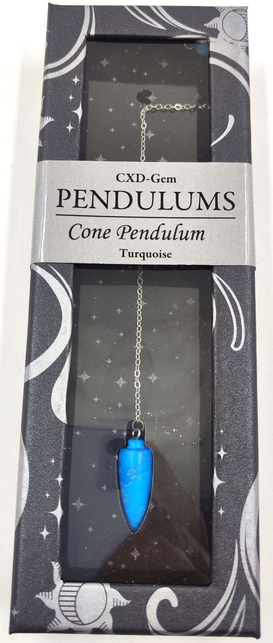 Turquoise (Howlite) Cube Pendulum - MarshallsHealthShop