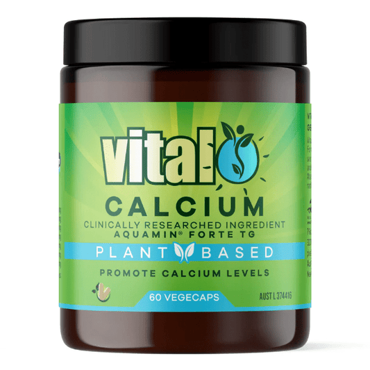 Vital Plant Based Calcium 60 VegeCaps 1st Stop, Marshall's Health Shop!  Vital Calcium promotes calcium levels in the body, naturally.  We use Aquamin® Forte as our source of calcium.  It is a highly bioavailable source from calcareous marine algae.  The seaweed is harvested from the North Atlantic seabed in the wild, remote seas of North West Iceland.