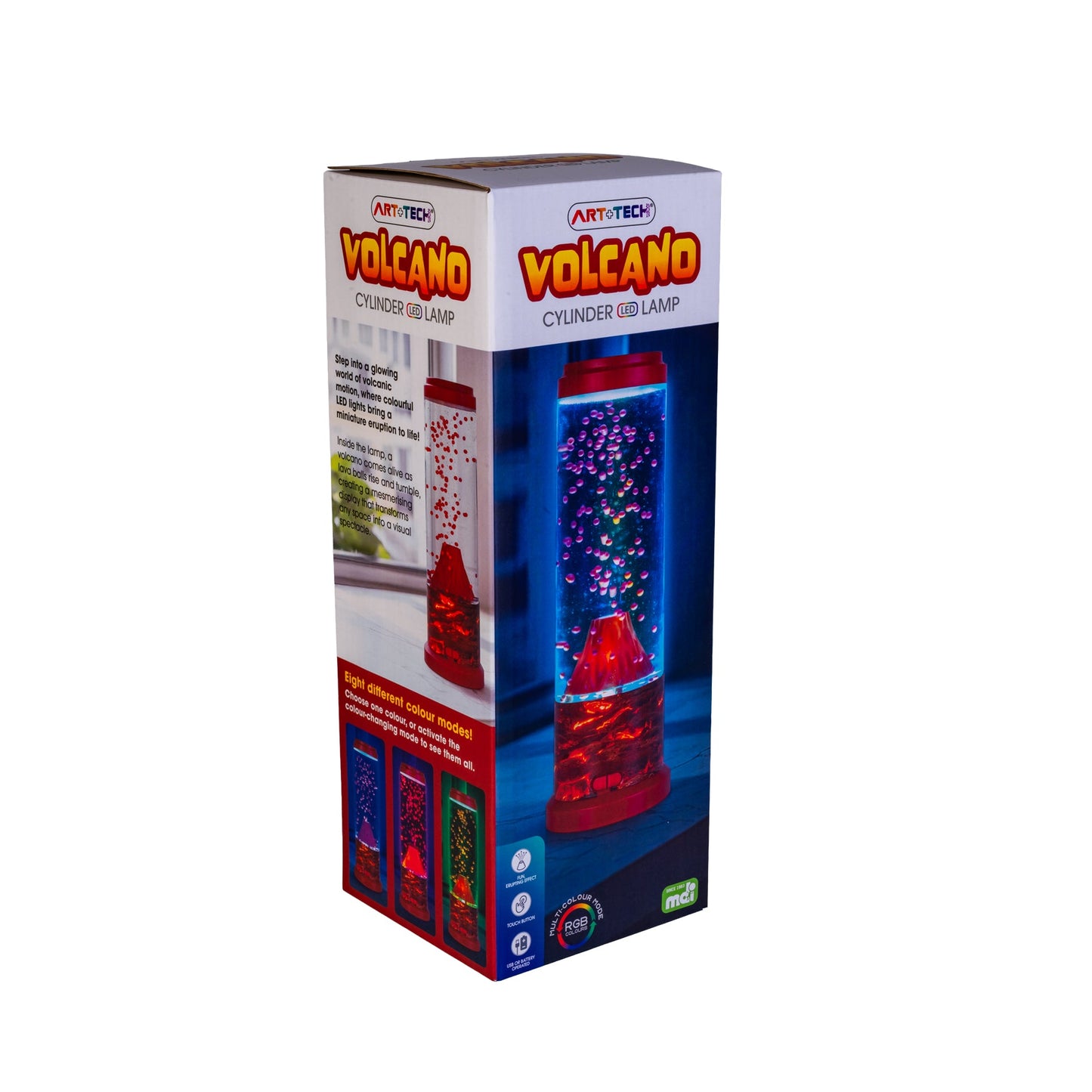 Volcano Cylinder LED Lamp - 1st Stop Marshall's Health Shop, Gift Shop! - Heath and Natural Therapy New Brighton Christchurch - Naturopath