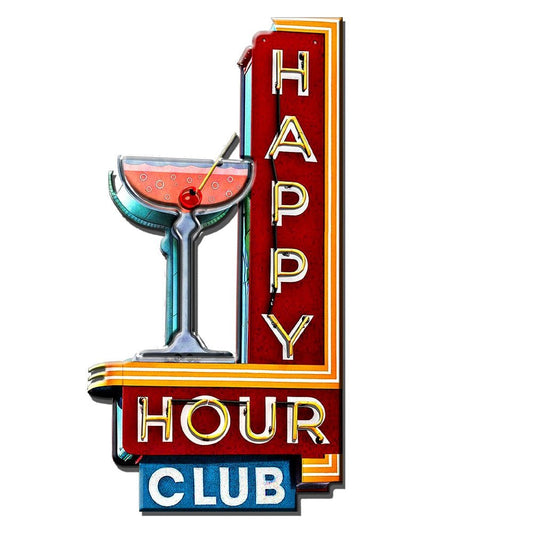 Wall Art Happy Hour Embossed Iron - MarshallsHealthShop