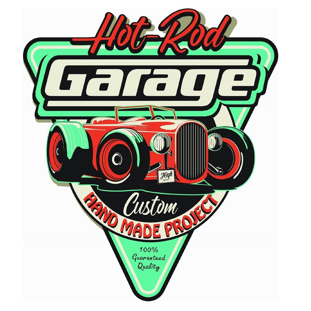 Wall Art Hot Rod Embossed Iron - MarshallsHealthShop