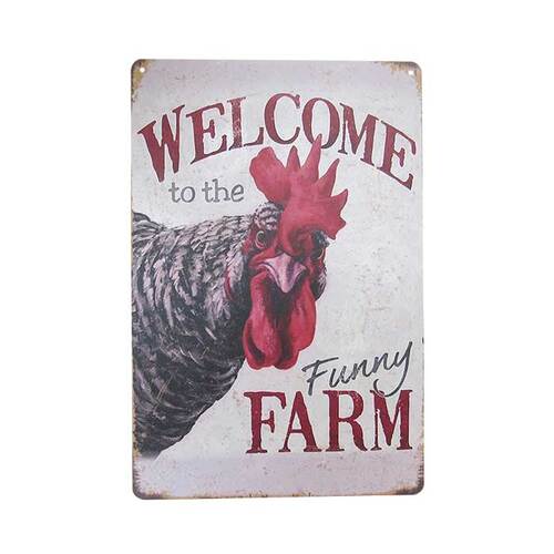 Wall Art Tin Farm Welcome# - 1st Stop Marshall's Health Shop, Gift Shop! - Heath and Natural Therapy New Brighton Christchurch - Naturopath#