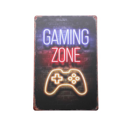 Wall Art Tin Gaming Zone# - 1st Stop Marshall's Health Shop, Gift Shop! - Heath and Natural Therapy New Brighton Christchurch - Naturopath#