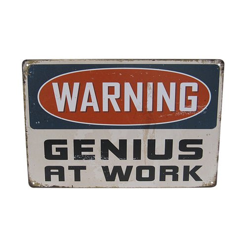 Wall Art Tin Genius# - 1st Stop Marshall's Health Shop, Gift Shop! - Heath and Natural Therapy New Brighton Christchurch - Naturopath#