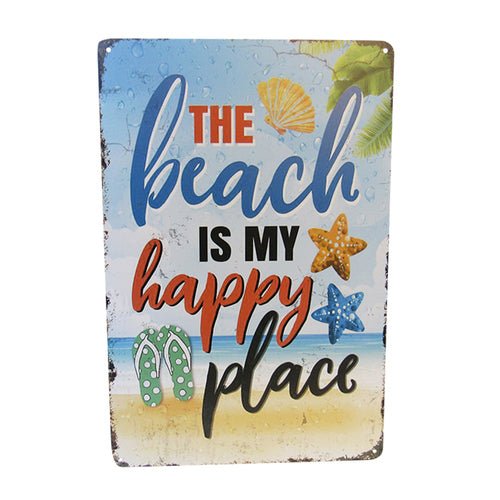 Wall Art Tin Happy Place Sign# - 1st Stop Marshall's Health Shop, Gift Shop! - Heath and Natural Therapy New Brighton Christchurch - Naturopath#
