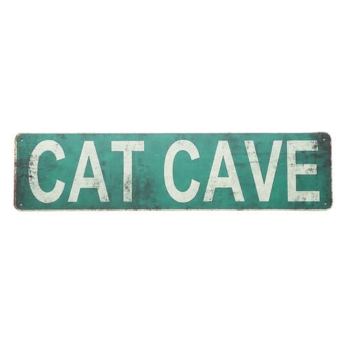 Wall Art Tin Long Cat Cave# - 1st Stop Marshall's Health Shop, Gift Shop! - Heath and Natural Therapy New Brighton Christchurch - Naturopath#