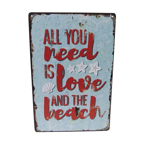 Wall Art Tin Need Beach# - 1st Stop Marshall's Health Shop, Gift Shop! - Heath and Natural Therapy New Brighton Christchurch - Naturopath#