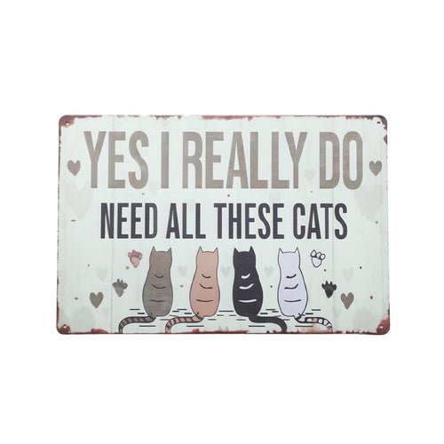 Wall Art Tin Need Cats# - 1st Stop Marshall's Health Shop, Gift Shop! - Heath and Natural Therapy New Brighton Christchurch - Naturopath#