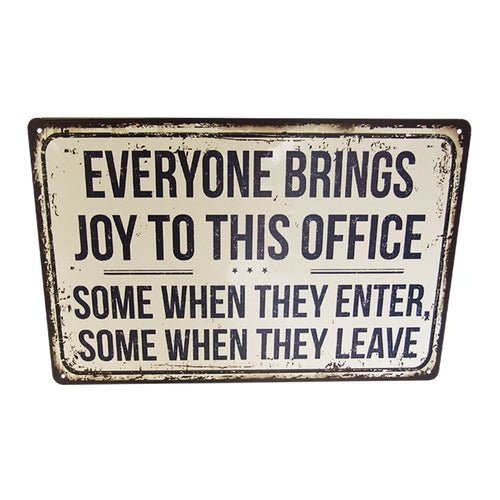 Wall Art Tin Office Joy# - 1st Stop Marshall's Health Shop, Gift Shop! - Heath and Natural Therapy New Brighton Christchurch - Naturopath#