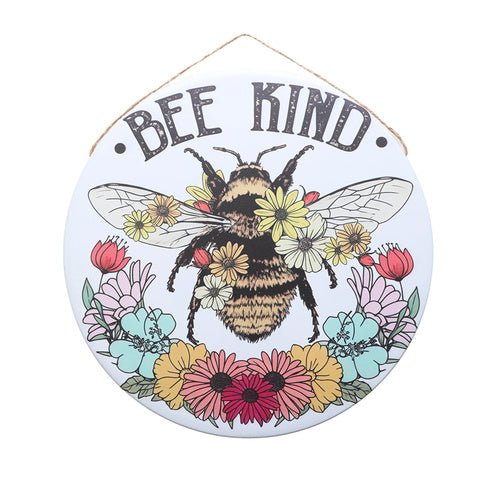 Wall Art Tin Round Bee Kind# - 1st Stop Marshall's Health Shop, Gift Shop! - Heath and Natural Therapy New Brighton Christchurch - Naturopath#
