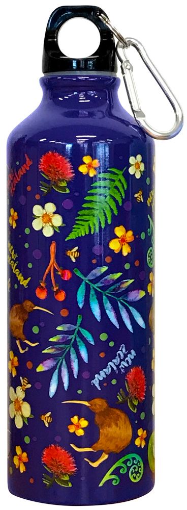 Water Bottle - Watercolour Navy - 1st Stop Marshall's Health Shop, Gift Shop! - Heath and Natural Therapy New Brighton Christchurch - Naturopath