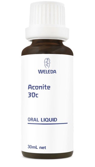 Weleda Aconite 30C Liquid 30ml - 1st Stop Marshall's Health Shop, Gift Shop! - Heath and Natural Therapy New Brighton Christchurch - Naturopath