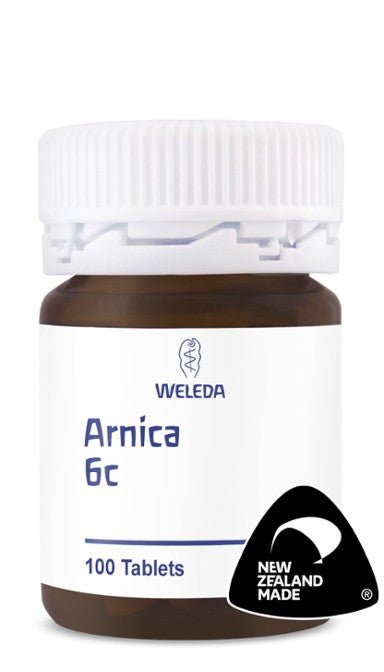 Weleda Arnica 6c 100 Tablets - 1st Stop Marshall's Health Shop, Gift Shop! - Heath and Natural Therapy New Brighton Christchurch - Naturopath