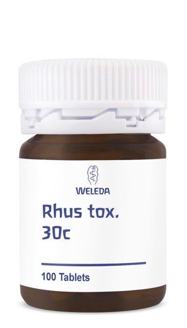 Weleda Rhus Tox. 30c 100 Tablets - 1st Stop Marshall's Health Shop, Gift Shop! - Heath and Natural Therapy New Brighton Christchurch - Naturopath