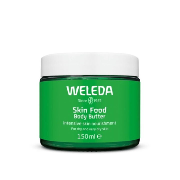 Weleda Skin Food Body Butter 150ml 1st Stop, Marshall's Health Shop!  For dry and very dry skin  For when a moment of self-care is needed, this delicate creamy whipped butter melts onto skin leaving it glowy and touchable. Pamper your skin all over with luscious, intense moisture.