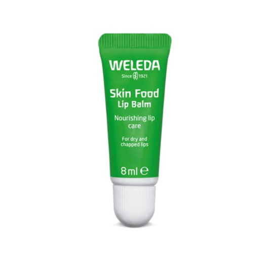 Weleda Skin Food Lip Balm 1st Stop, Marshall's Health Shop!  For dry and chapped lips  Protect your smile with Skin Food Lip Balm  When dry, chapped lips trouble your friendly smile, whip out the little green tube and put Skin Food Lip Balm to work. Simply smoothed on, our lip balm with botanical extracts nourishes your lips with natural oil and waxes, soothing and repairing dry lips and keeping your smile happy.