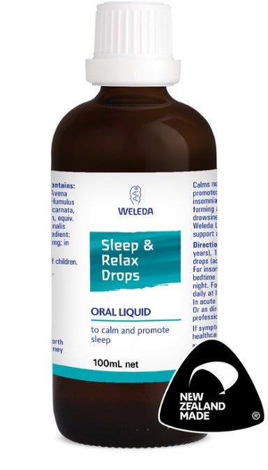 Weleda Sleep & Relax Drops 100ml - 1st Stop Marshall's Health Shop, Gift Shop! - Heath and Natural Therapy New Brighton Christchurch - Naturopath