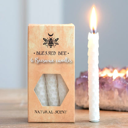 White Beeswax Spell Candles (6) - MarshallsHealthShop