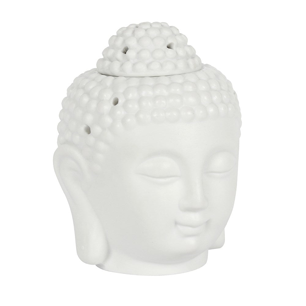 White Buddha Head Oil Burner - MarshallsHealthShop