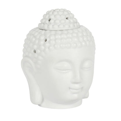 White Buddha Head Oil Burner - MarshallsHealthShop