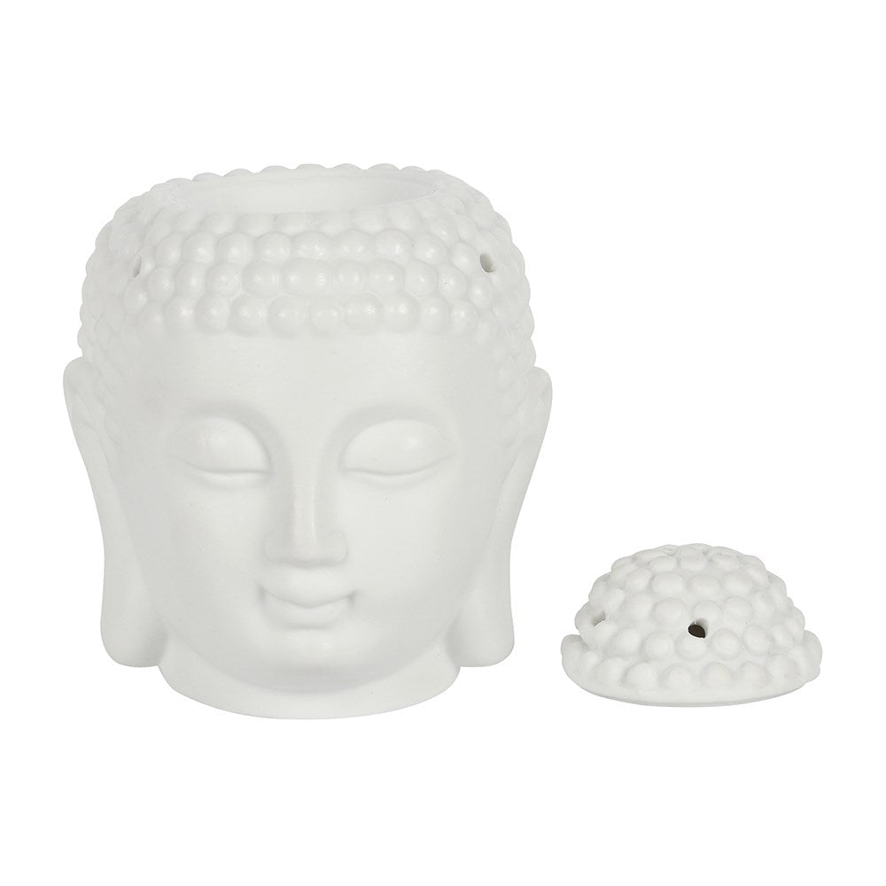 White Buddha Head Oil Burner - MarshallsHealthShop