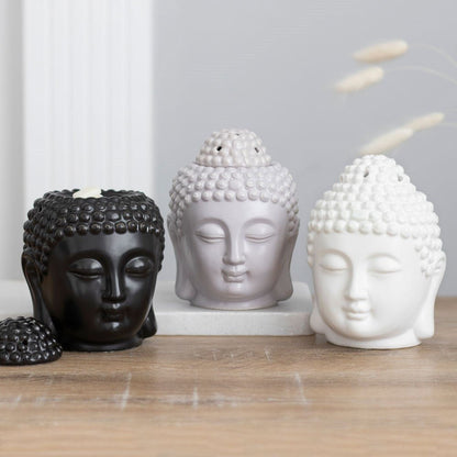 White Buddha Head Oil Burner - MarshallsHealthShop