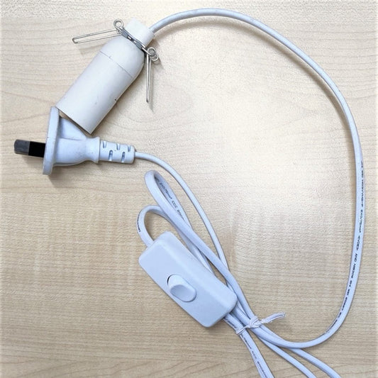 White Cable for Selenite Lamp 240V - MarshallsHealthShop