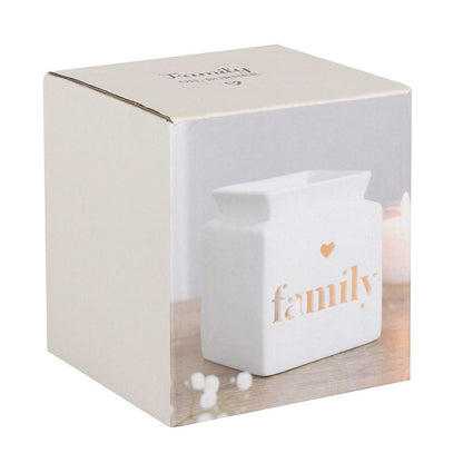 White Family Cut Out Oil Burner - MarshallsHealthShop