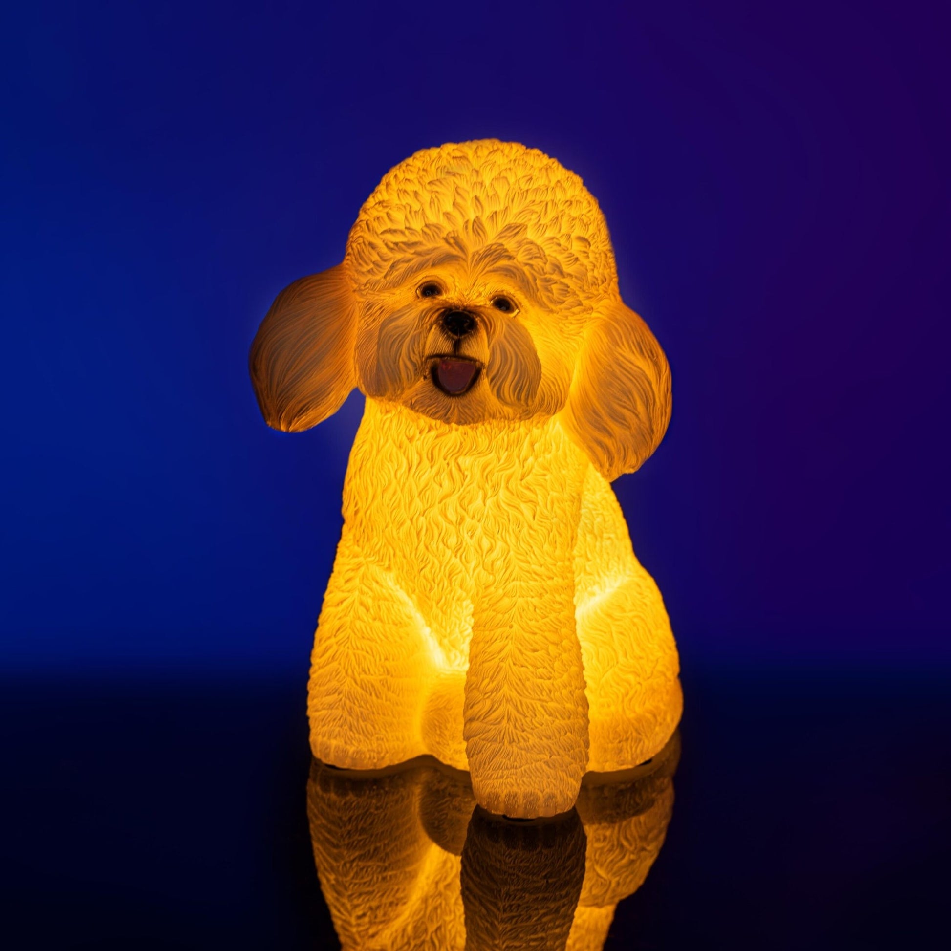 White Poodle Dog Table Lamp - MarshallsHealthShop