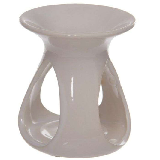 White Tear Drop Oil and Wax Burner - MarshallsHealthShop