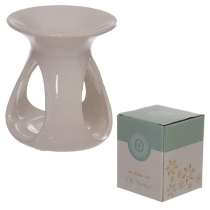 White Tear Drop Oil and Wax Burner - MarshallsHealthShop