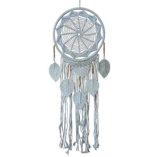 White Web 5 Leaf Dreamcatcher 32cm - 1st Stop Marshall's Health Shop, Gift Shop! - Heath and Natural Therapy New Brighton Christchurch - Naturopath