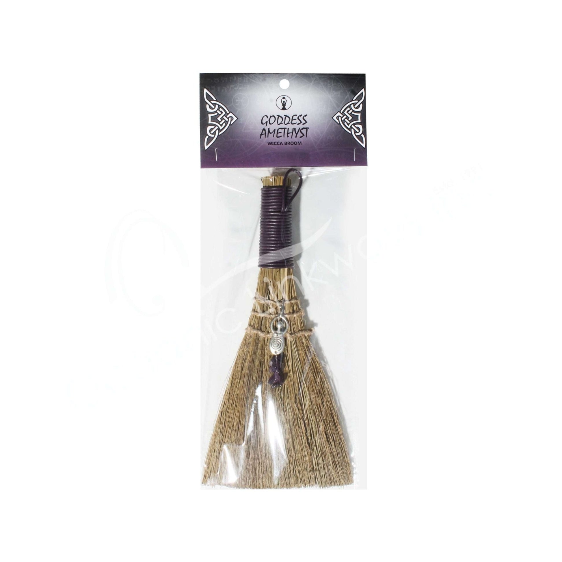 Wicca Broom - Goddess with Amethyst - MarshallsHealthShop