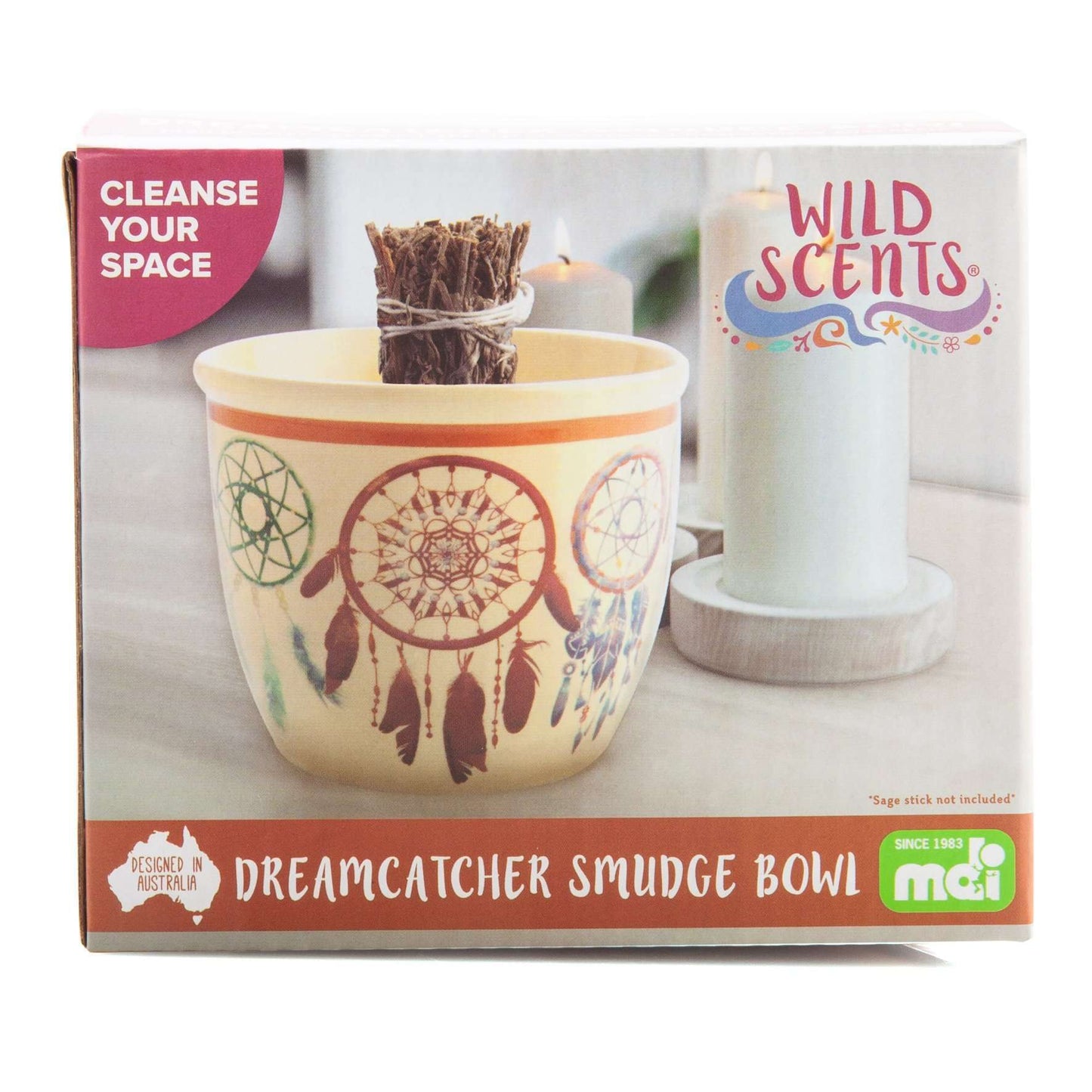 Wild Scents Dreamcatcher Ceramic Smudge Bowl - MarshallsHealthShop