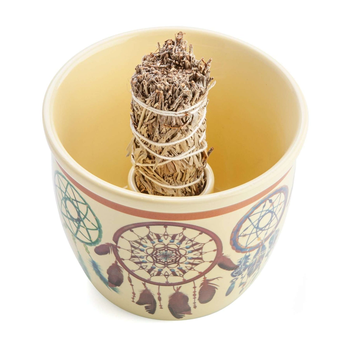 Wild Scents Dreamcatcher Ceramic Smudge Bowl - MarshallsHealthShop