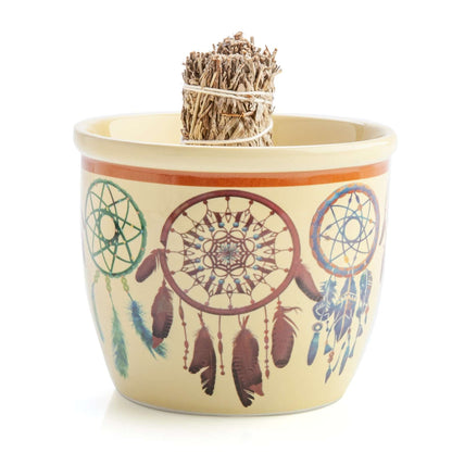Wild Scents Dreamcatcher Ceramic Smudge Bowl - MarshallsHealthShop
