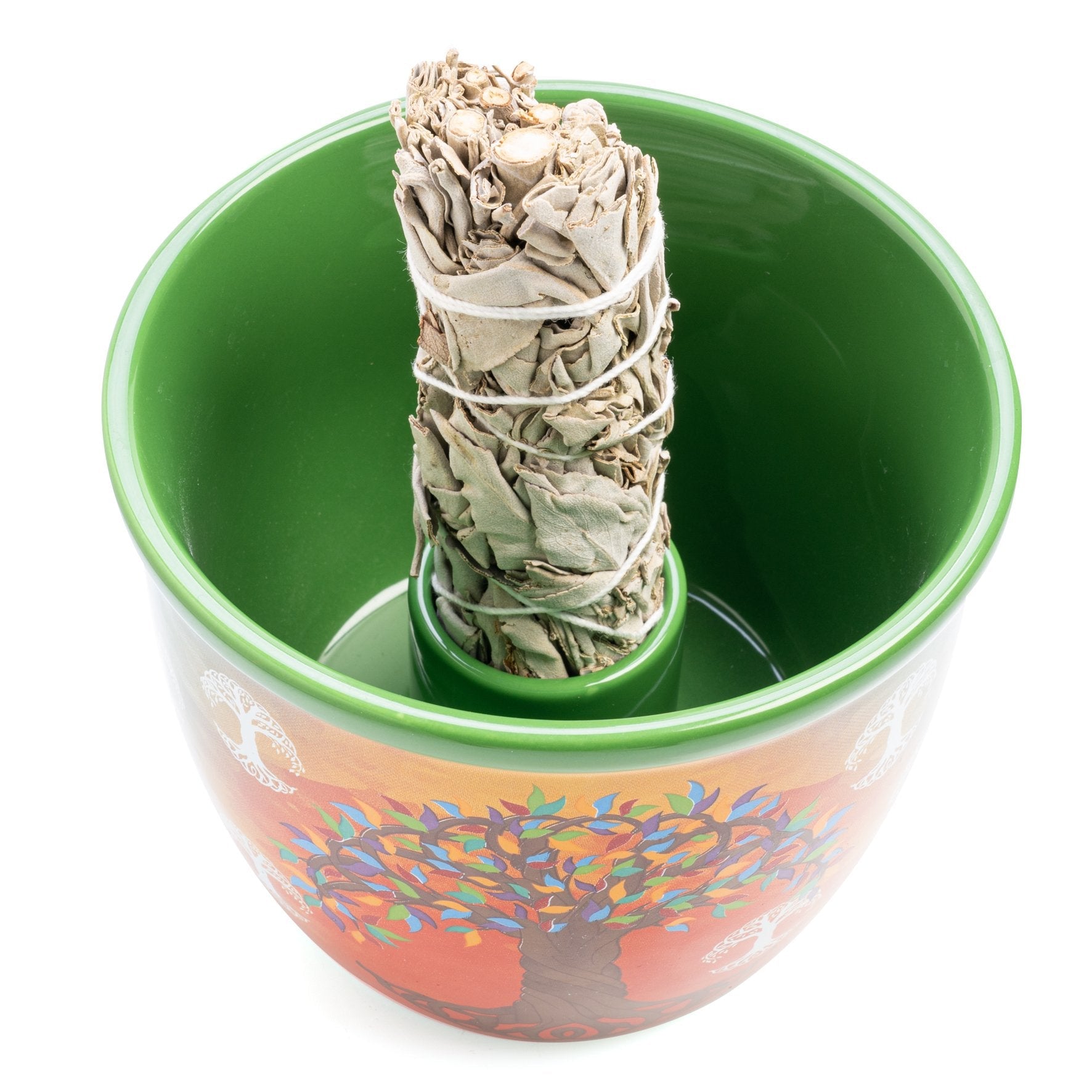 Wild Scents Tree of Life Ceramic Smudge Bowl - MarshallsHealthShop
